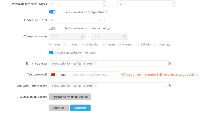 4.4.4 CUARTO PASO, CONFIGURAR LAS NOTIFICACIÓN DE ALARMAS