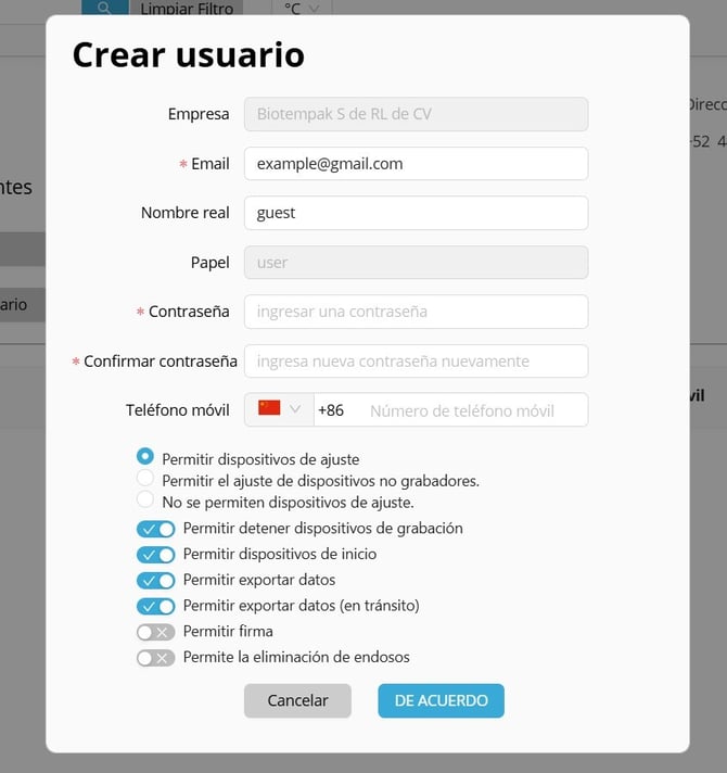 7. Crear usuario (subcuenta)